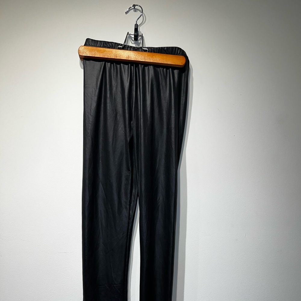 Faux leather high waisted leggings